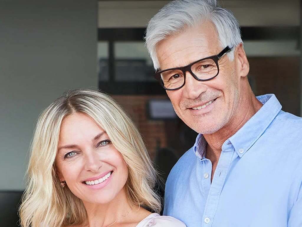 Adult patients smiling